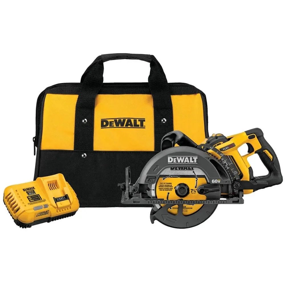 DEWALT FLEXVOLT 60V MAX 7-1/4 in. Cordless Worm Drive Style Saw with 9.0Ah Battery Kit