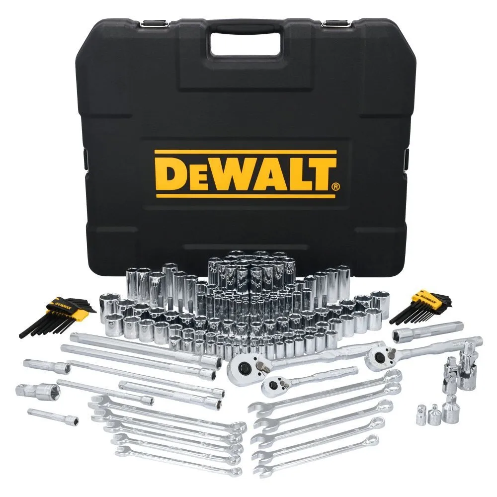 DEWALT TOUGHSERIES 185-Piece Mechanics Tool Set for 1/4 in. 3/8 in. and 1/2 in. Drive with Hard Shell Carrier