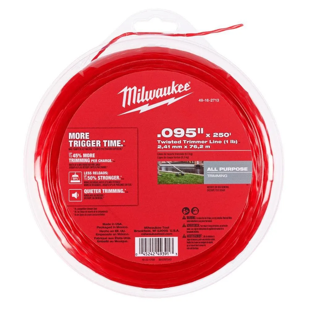 Milwaukee 0.095 in. x 250 ft. Trimmer Line