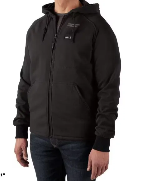 Milwaukee Men's X-Large M12 12-Volt Lithium-Ion Cordless Black Heated Jacket Hoodie Kit with (1) 2.0 Ah Battery and Charger