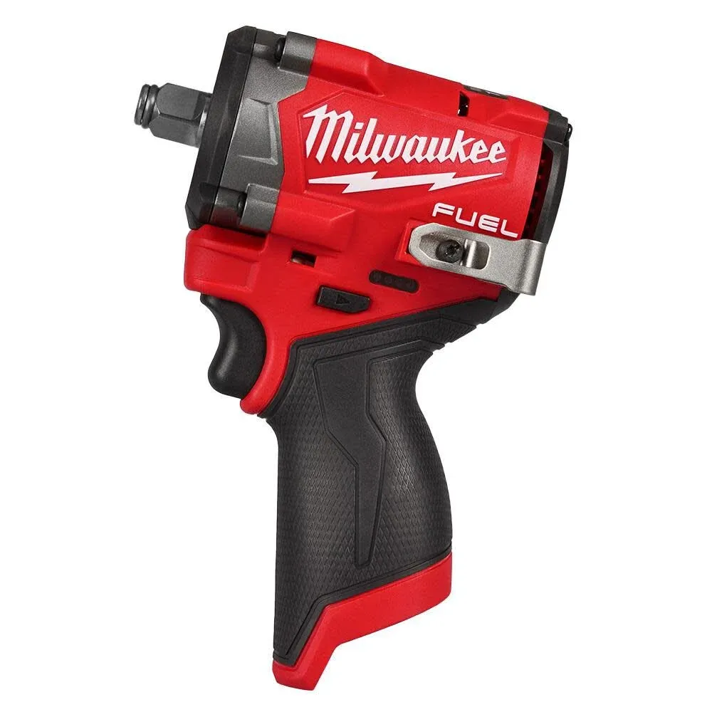 Milwaukee M12 FUEL 12V Lithium-Ion Brushless Cordless Stubby 1/2 in. Impact Wrench (Tool-Only)