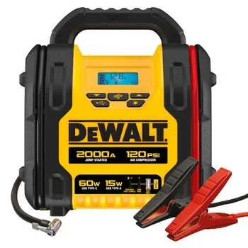 DEWALT Lithium Jump Starter with Compressor and USB Power Bank