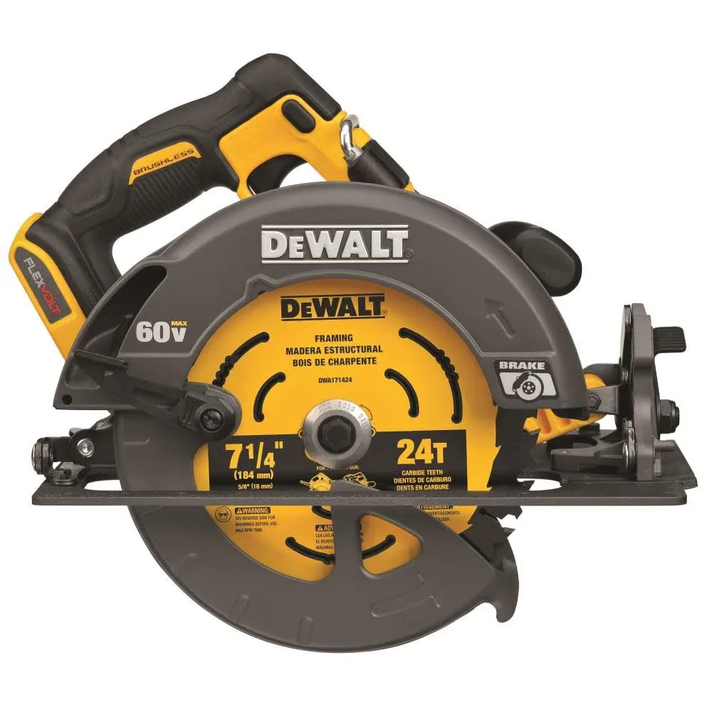 DEWALT FLEXVOLT 60V MAX Cordless Brushless 7-1/4 in. Circular Saw with Brake (Tool Only)