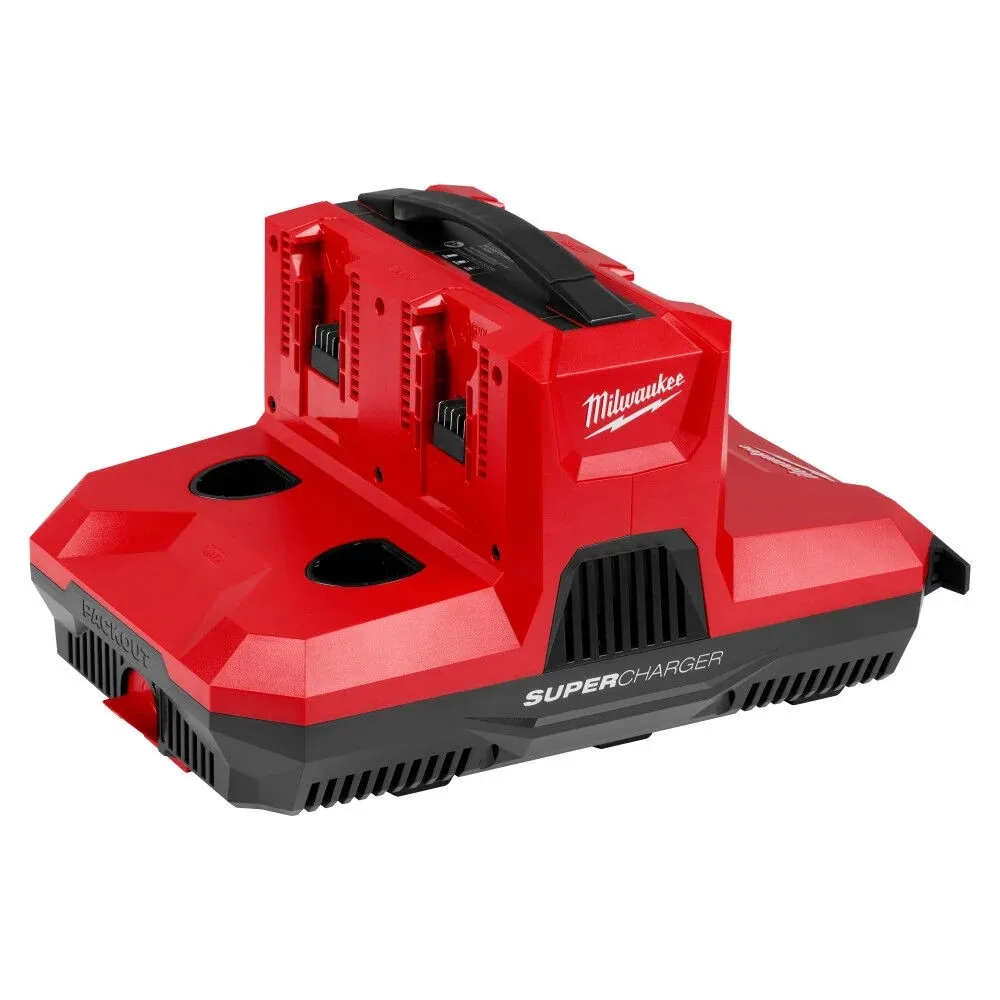 Milwaukee M12 & M18 12-Volt/18-Volt Lithium-Ion PACKOUT Four Bay Simultaneous Super Charger