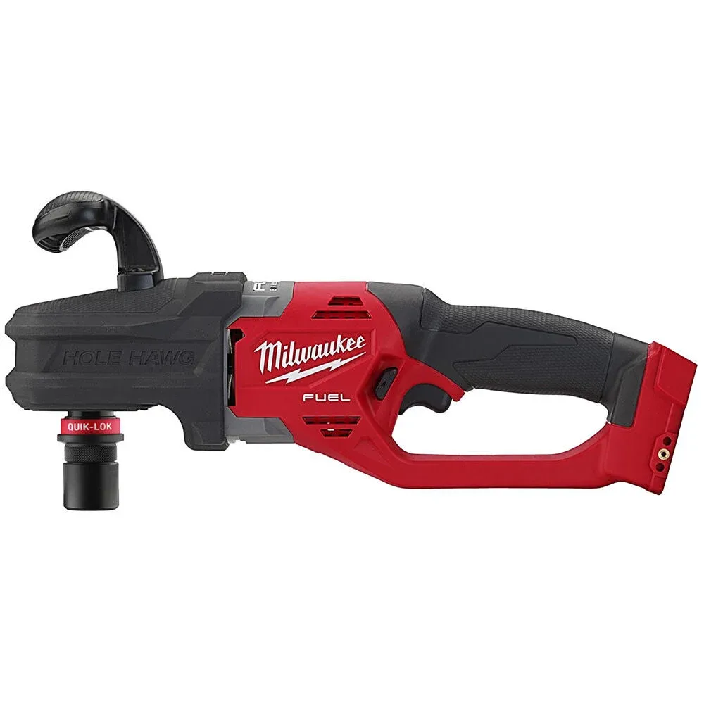 Milwaukee M18 FUEL 18V Lithium-Ion Brushless Cordless Hole Hawg 7/16 in. Right Angle Drill W/ Quick-Lok (Tool-Only)