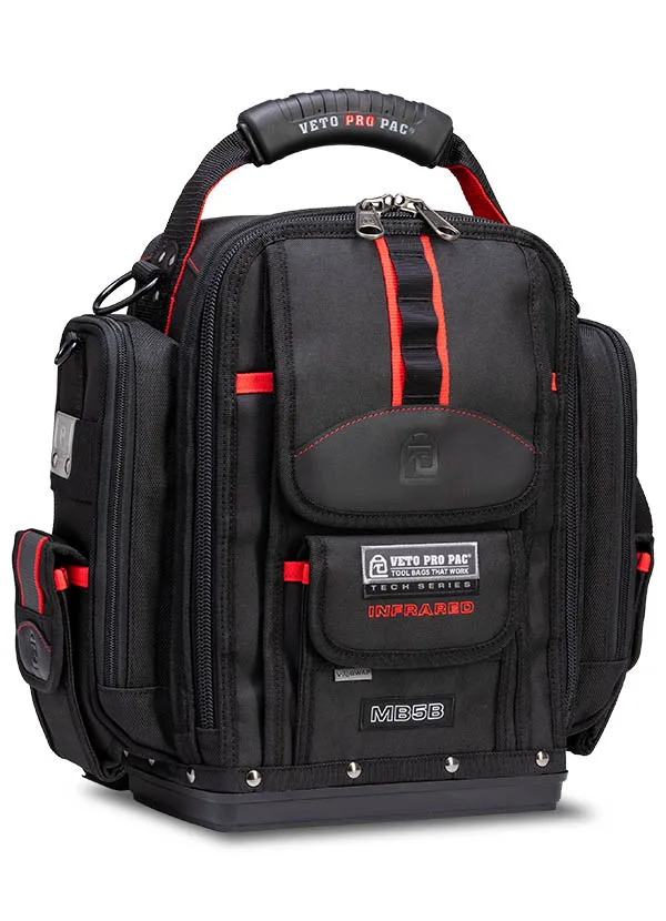 Veto Pro Pac 45 Lbs X-Large Front Accessed Zippered Meter Bag, Black/Red