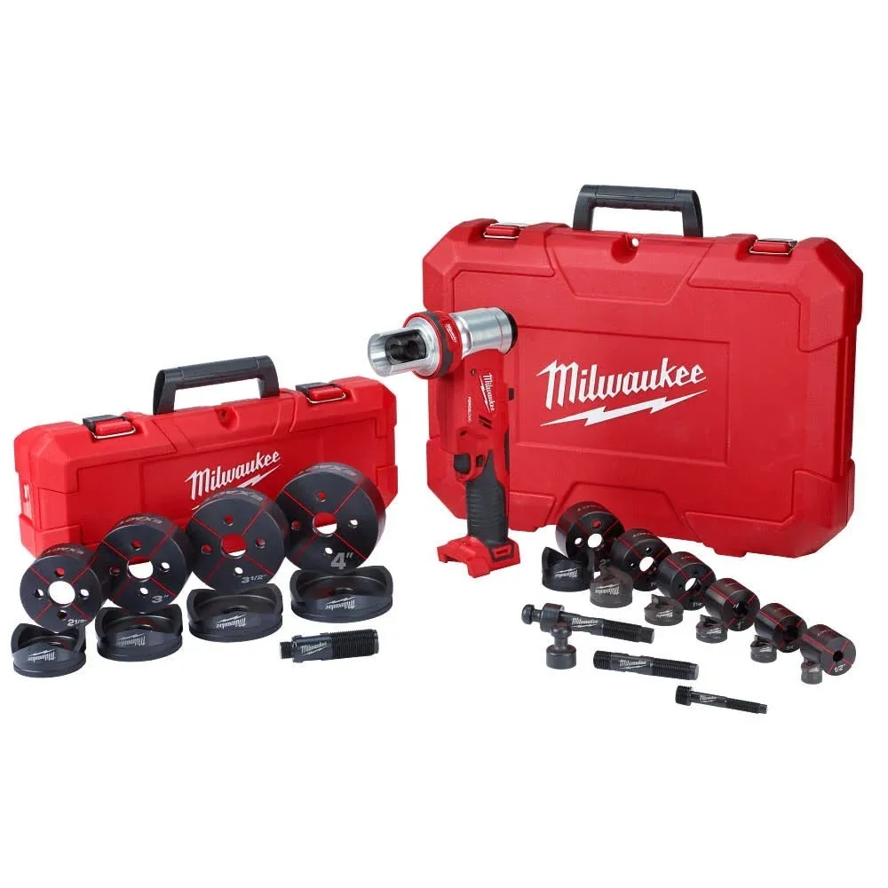 Milwaukee M18 18V Lithium-Ion Cordless FORCE LOGIC 1/2 in. to 4 in. 6 Ton Knockout Tool