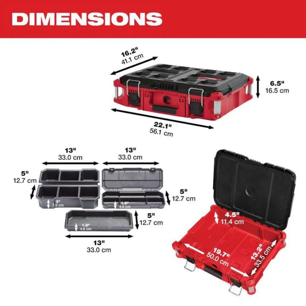 Milwaukee PACKOUT Tool Box Set with NEW Low Handle Rolling Tool Box 3