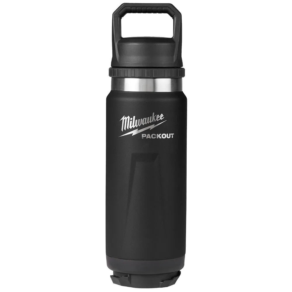 Milwaukee PACKOUT Black 24 oz. Insulated Bottle W/Chug Lid