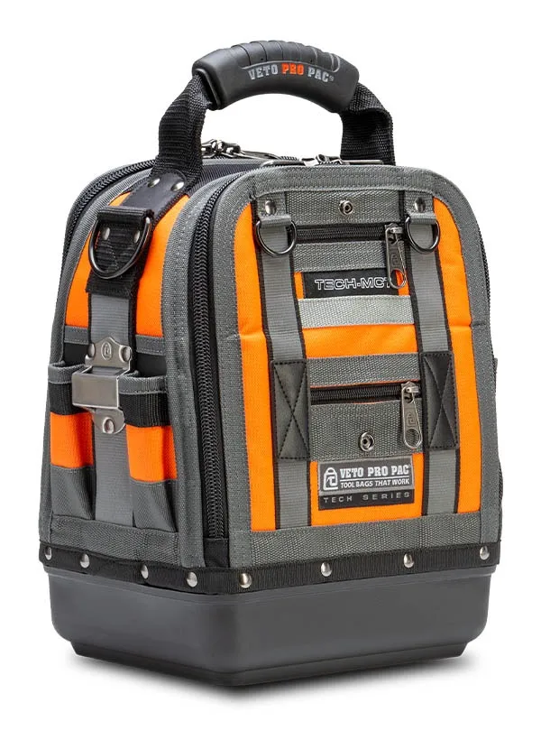 Veto Pro Pac Tech Tool Bag Compact/Tall Hi Viz Orange